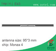 UHF RFID tag:Impinj E42